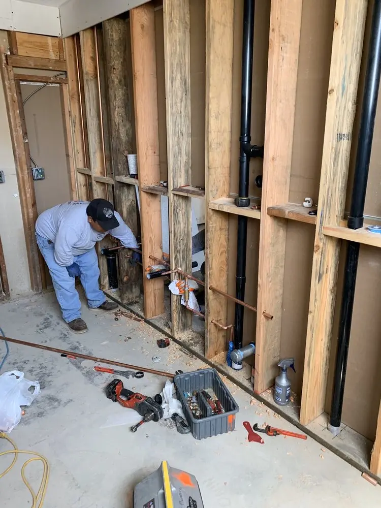 Commercial rough-in plumbing for Gas Line Repair in Whitewater